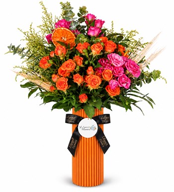 Lilyana Flowers - Turuncu ve Pembe Çardak Güller