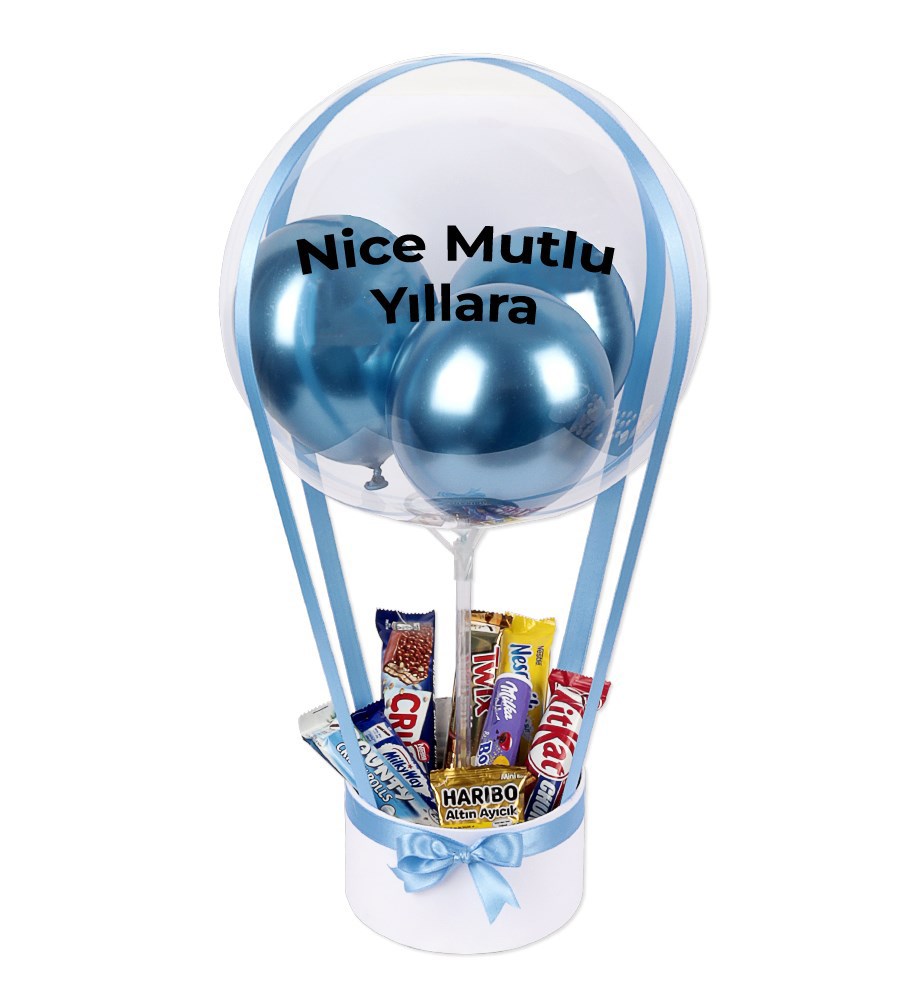 Balonlu Çikolata Kutusu v2 Mavi