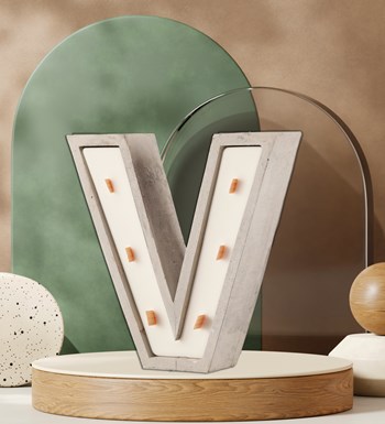 %100 Doğal Soya Wax Kişiye özel Büyük V Harfi Mum – Sandal wood