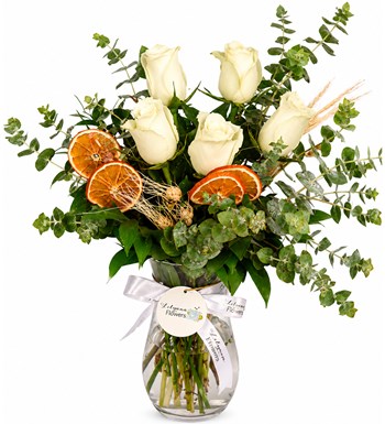 Lilyana Flowers - White Roses