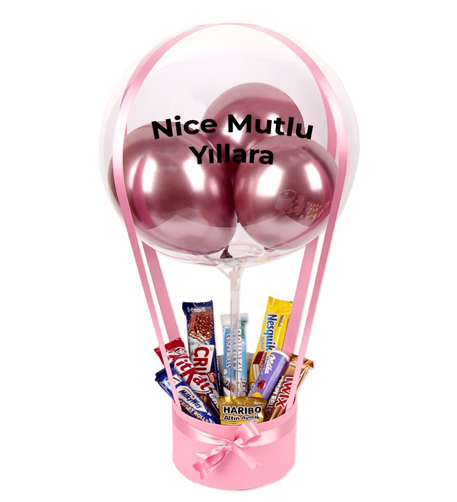 Balonlu Çikolata Kutusu v2 Pembe